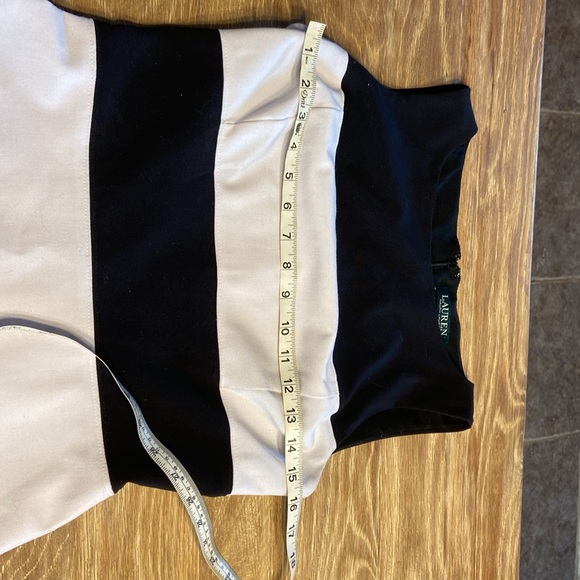Ralph Lauren LAUREN dress black and white size 0 (fits like a 2 or 4 ) .Lining - Picture 3 of 7